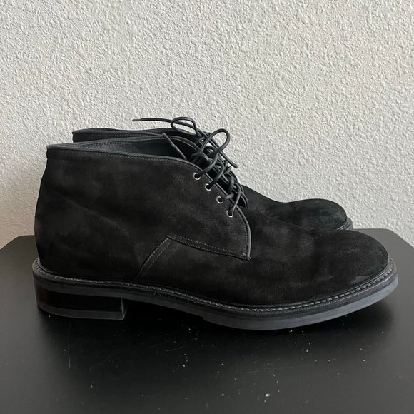 NIB Giorgio Armani Men\'s Black Suede Chukka Boots Size 11 Style X2M138 main image 16